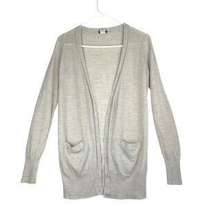J.Crew Merino Wool V-Neck Cardigan Sweater 100% Merino Wool Womens Size S